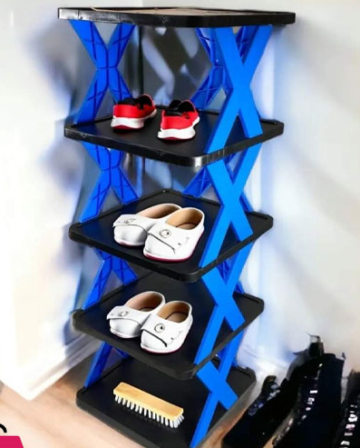 5-Layer Stackable Shoe Rack: Effortless Assembly, Space-Saving Shoe Organizer, and Durable Plastic Shoe Cabinet