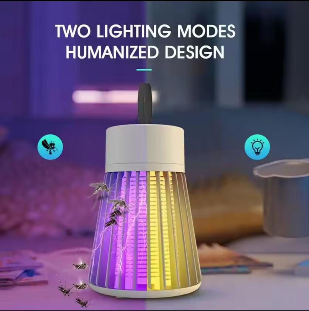 USB Rechargeable LED Mosquito Killer Lamp – Portable Electric Insect Repellent & Bug Zapper Light for Indoor Use