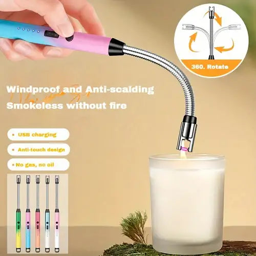 Kitchen Rechargeable Electric Arc Lighter | Windproof USB Flameless